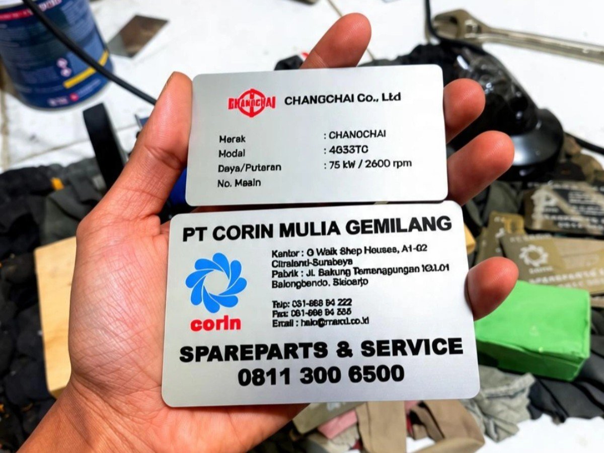 Nameplate Stainless 410 mirror 0,6mm